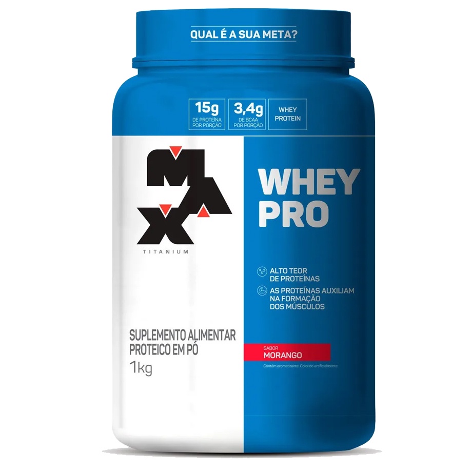 Suplemento em Pó Whey Protein Max Titanium 1kg