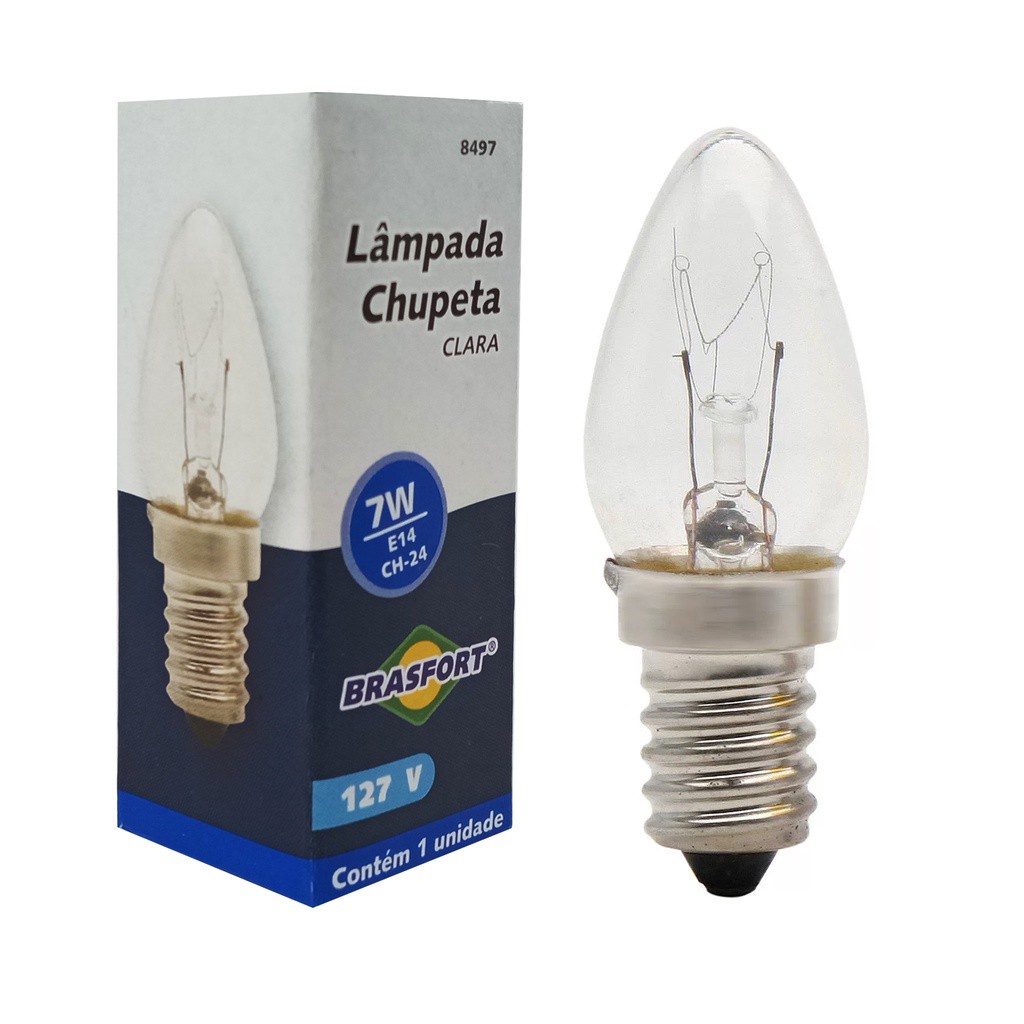 Lâmpada Chupeta 7W 127V E14 Clara