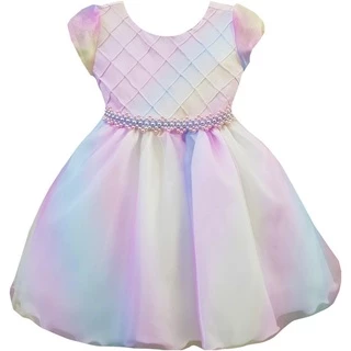 Vestido Festa Infantil Unicornio Frutacor Super Luxo