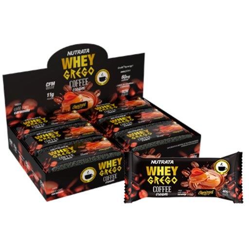 Whey Grego Bar Coffee Caramelo 12un – Nutrata