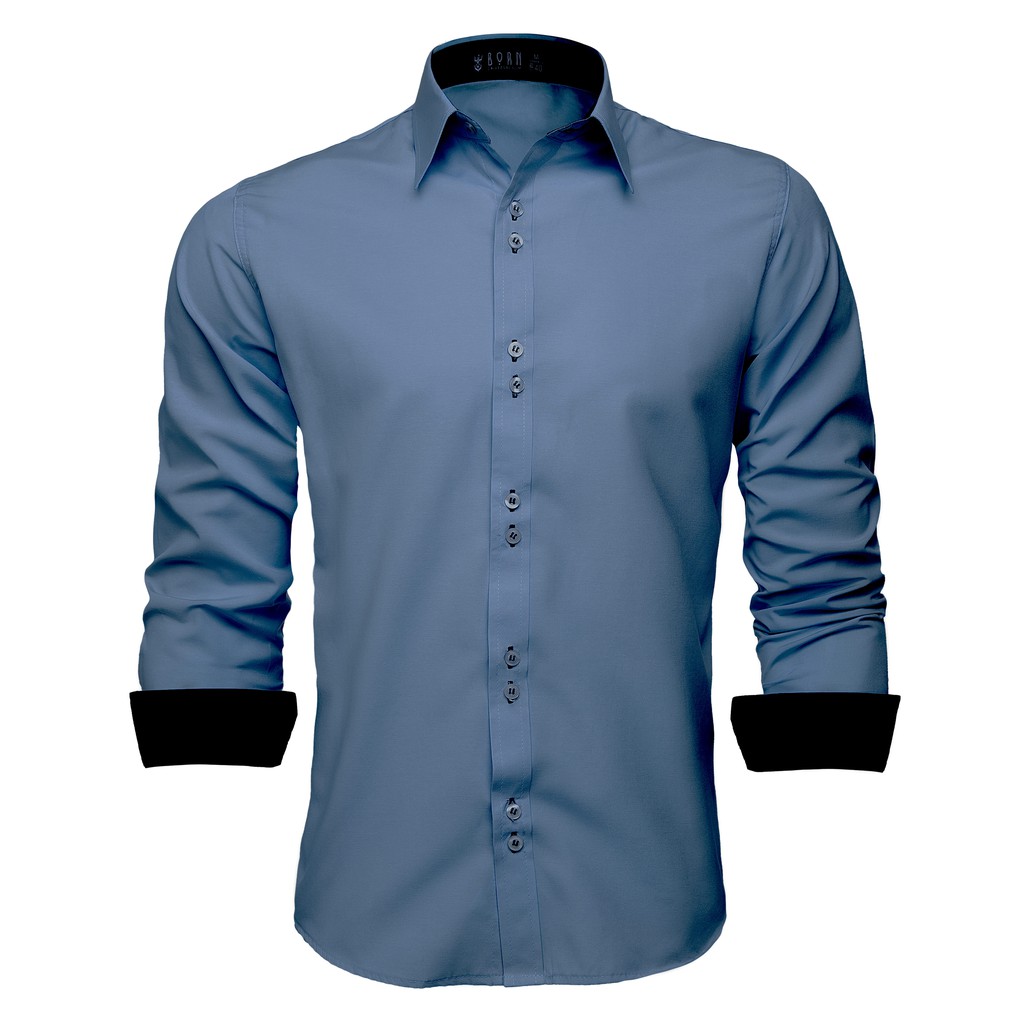 Camisa Slim fit para homem Paris de manga comprida