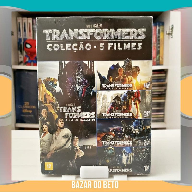 coleção completa bluray filme transformers (5 filmes) usados em ótimo estado