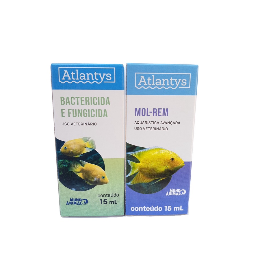 Kit Bactericida + Eliminador de Caramujo Mol Rem 15ml Atlantys | Shopee ...