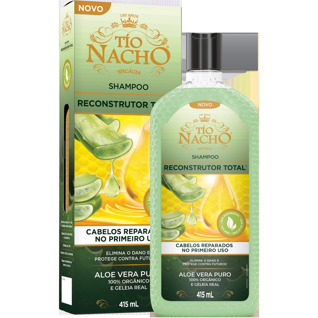 SHAMPOO TIO NACHO RECONSTRUTOR BABOSA 415ml | Shopee Brasil