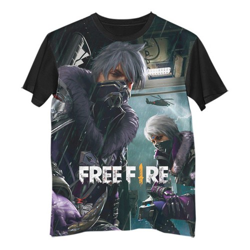 Camiseta free fire mestre guilda personalizada com seu nome estampada.