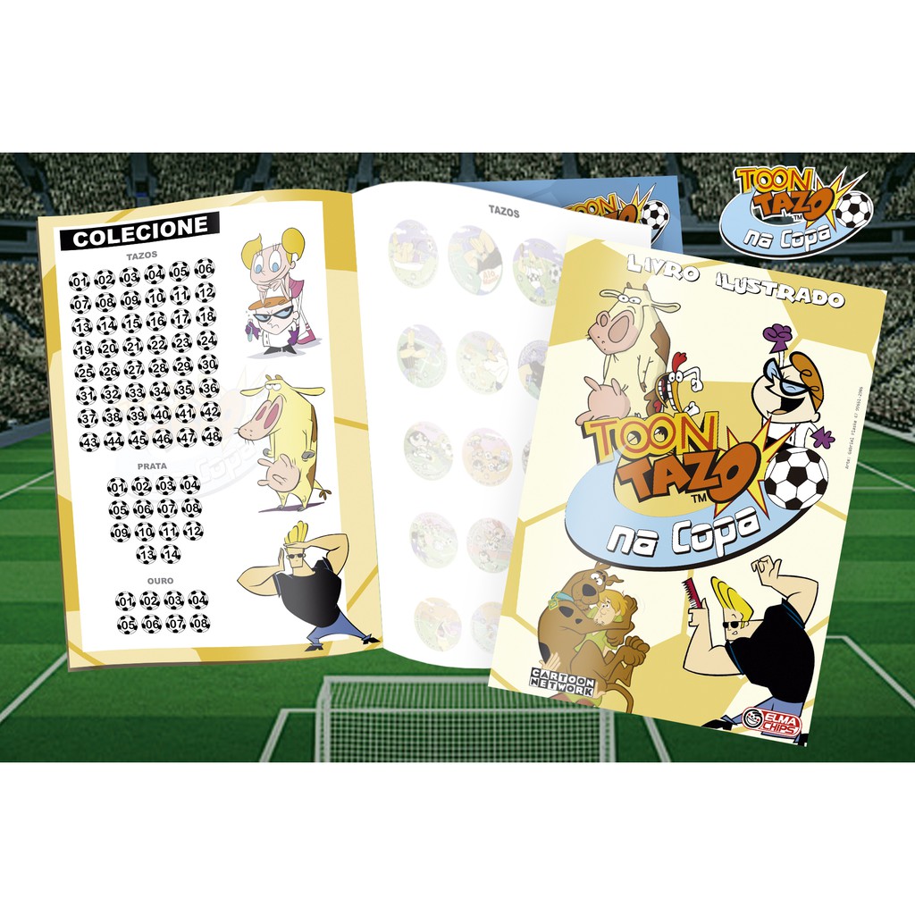 Tazos Cartoon Network Copa futebol (Kit com os 8)