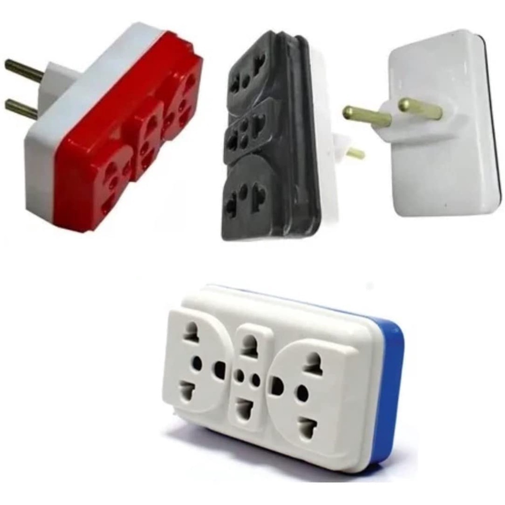 Benjamim Adaptador Plug Para Tomada 3 Saídas Suporta Tomadas 10 Amperes Ou 20 Amperes Material Resistente