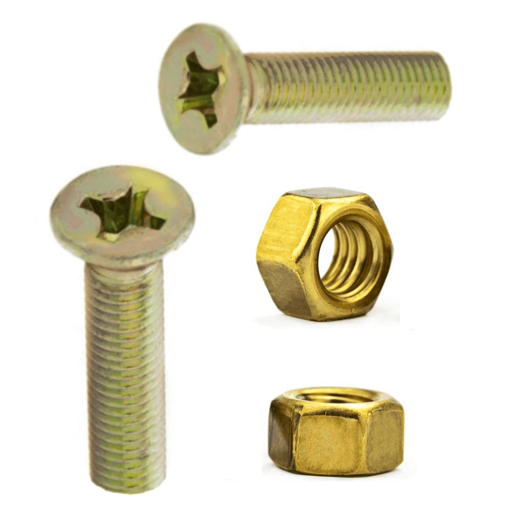 Parafuso Phillips Cabeça Chata M2 X 6mm com Porca 50 peças