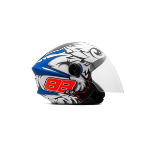 Capacete aberto New Liberty Three GP 88 Azul Pro Tork