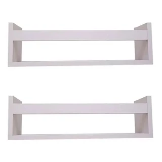 2 Prateleira decoração Nicho Livros Infantil MDF Branco