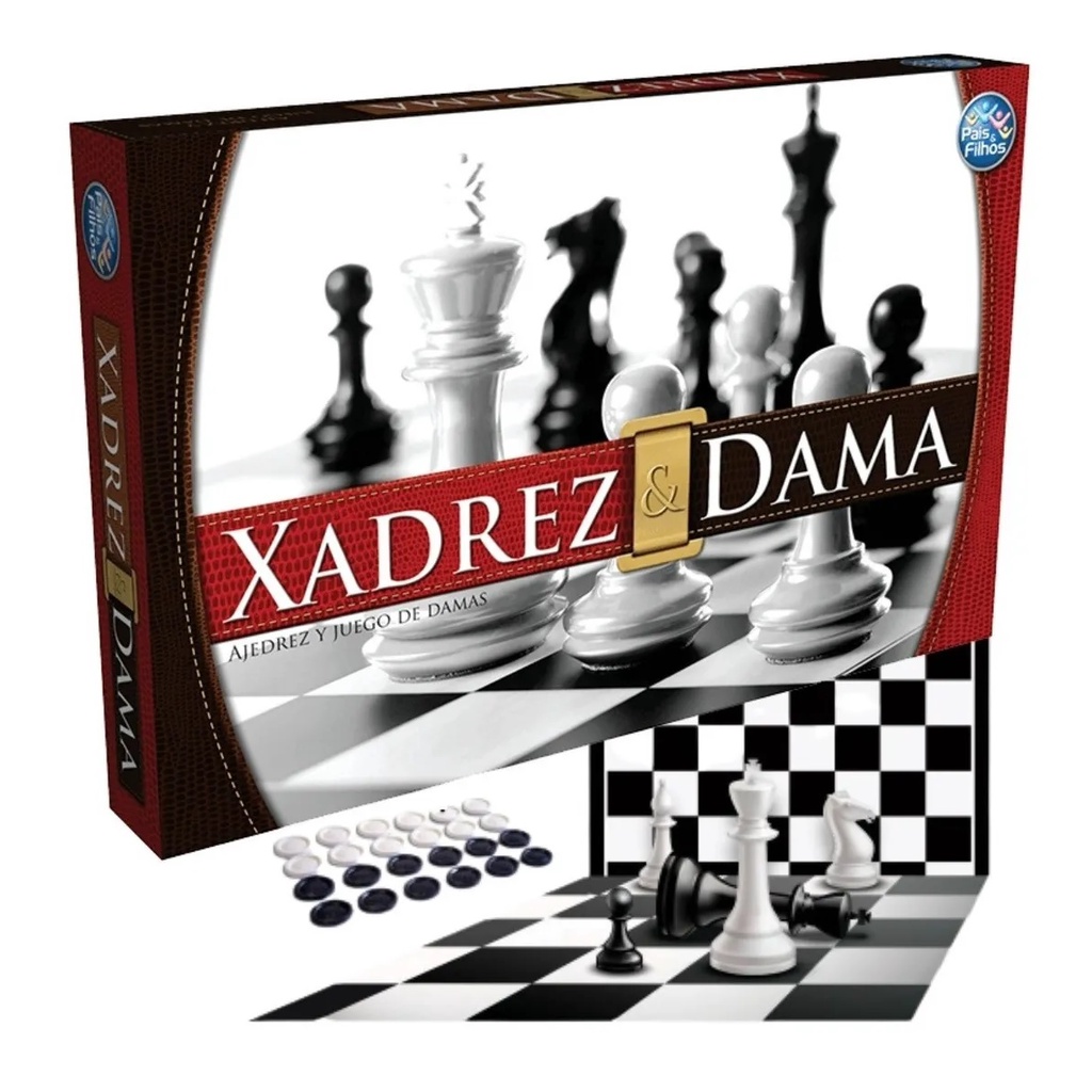 Jogo de xadrez e damas dobrável CB Games