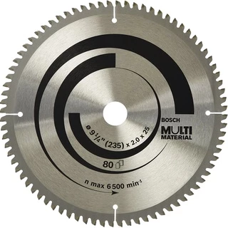 Disco de Serra 235mm MultiMaterial Bosch 80 Dentes de Widea - 9.1/4"