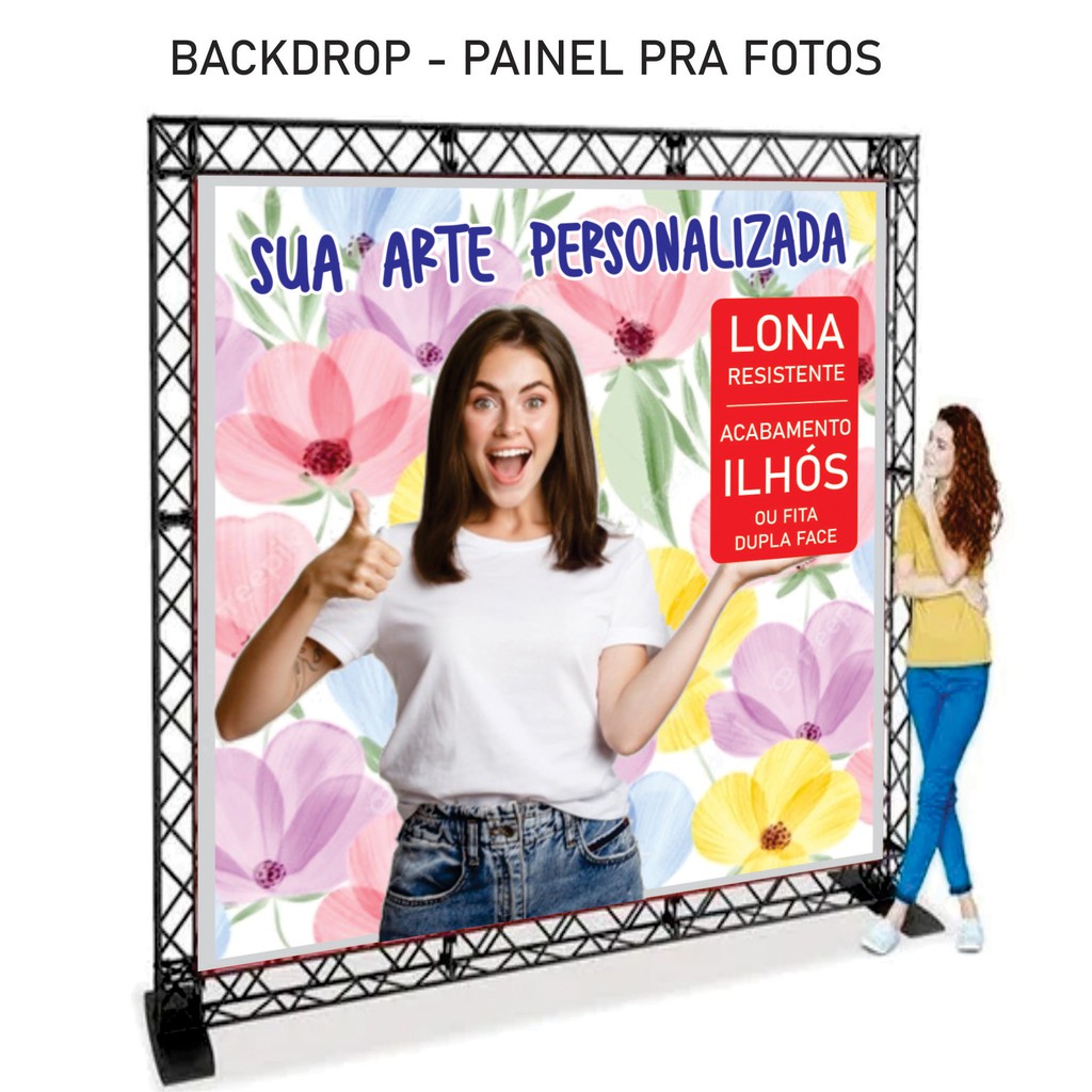 Painel Redondo Lona Festa Roblox Rosa 1,20x1,20