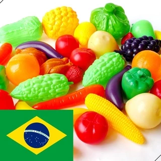 Comidinha Comida de Brinquedo Cozinha Kit 12 Peças Frutas Legumes De Brinquedo