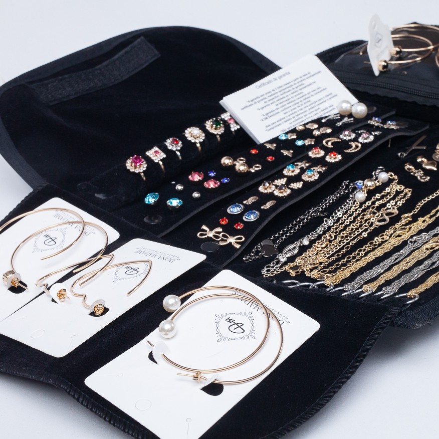 Kit Semi Joias Folheadas 80pçs P/ Revender + Mostruário