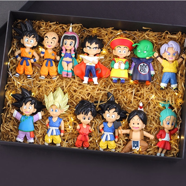 Combo 5 Bonecos Dragon Ball Z Articulados Goku 14 Cm Coleção