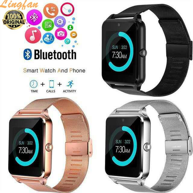 Z60 Curved Screen Bluetooth Smart Watch Fit Android iOS With Sim Card Slot Camera Shopee Brasil