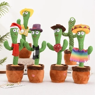Brinquedo cactor Dançante Falante Música Repete A Fala C/ Luzes + Roupa Falante dançarino