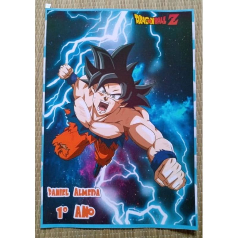 Adesivo Escolar para Capa de Caderno Personalizado Goku Dragon Ball Z ...