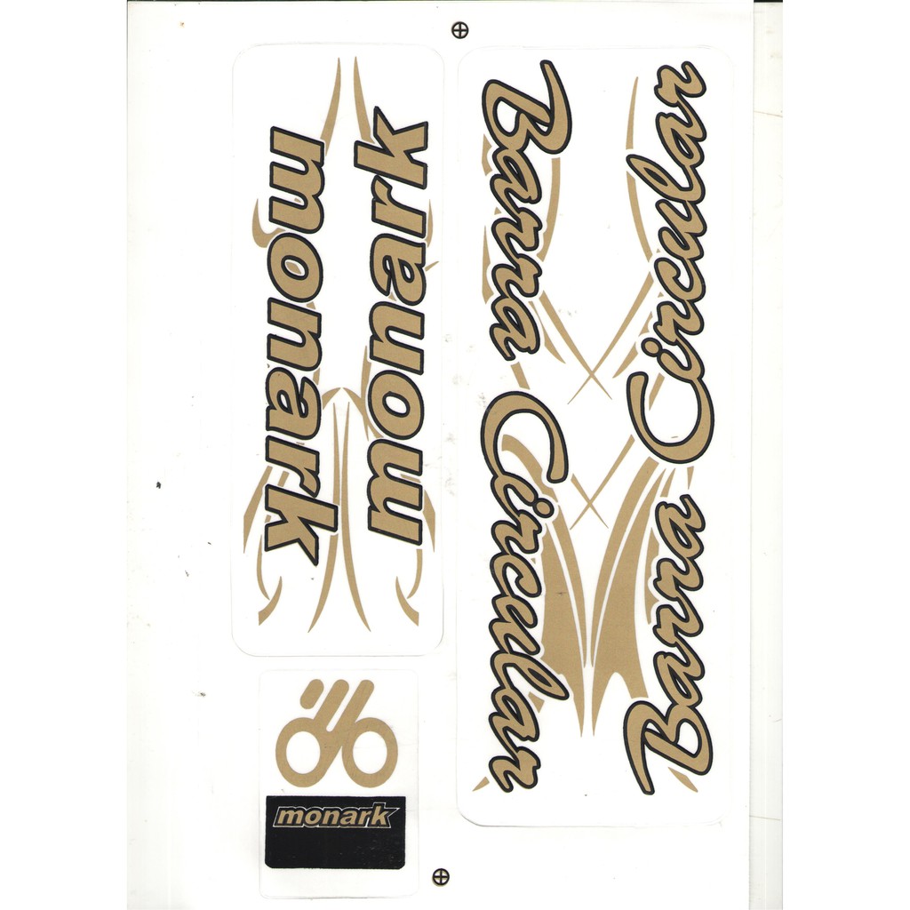 Adesivo Para Bicicleta Antiga Monark Barra Circular Cores Shopee