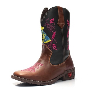 Bota Texana Country Infantil Texas Gold de Couro Nossa Senhora