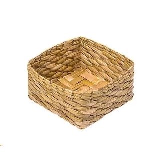 Cesta de Vime Caixa organizadora palha natural de taboa 14x14x07
