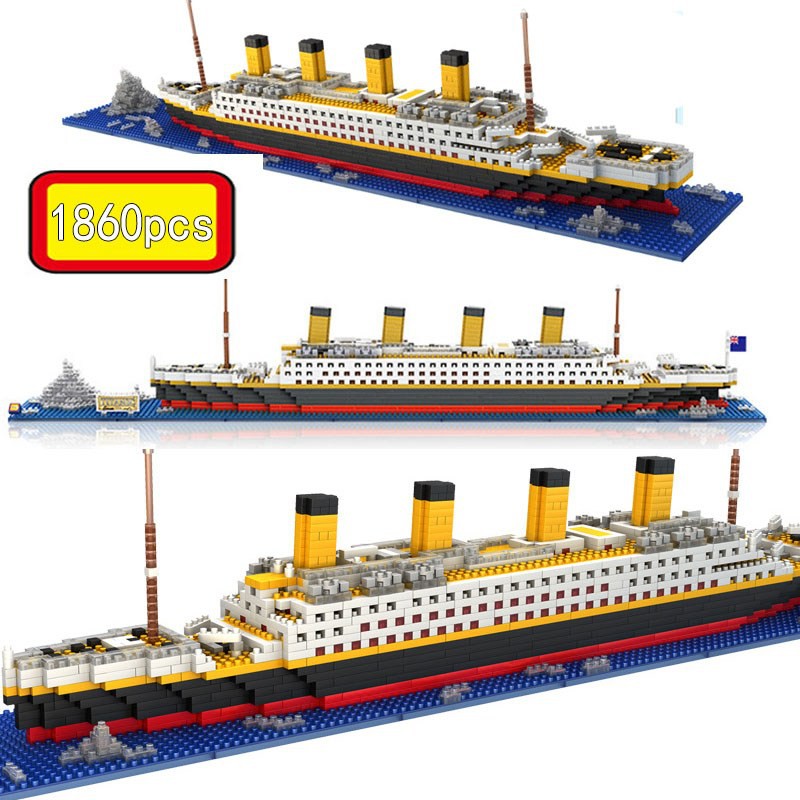 Navio Titanic Blocos De Montar 1860 Mini Peças - Promoçao