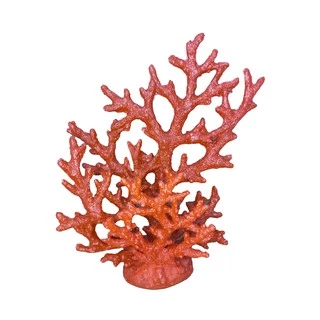 Coral Bem Estar em resina para Decoração e Aquário na cor Laranja 1 unidade