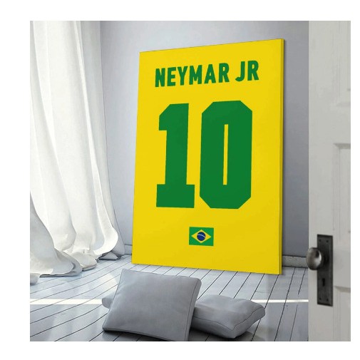Quadro decorativo Neymar Brasil Jogador Futebol Arte Decoração