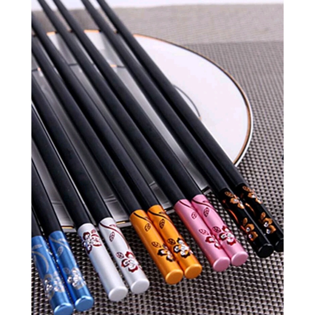 Hashi reutilizável / 1 par Hashi com strass | Shopee Brasil