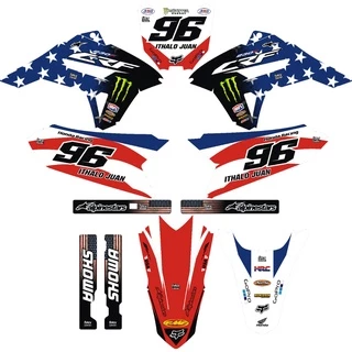 KIT GRÁFICO - Crf 230 BIKER R1DE Ride - ANO 2021 - 2022 ADESIVO PERSONALIZADO
