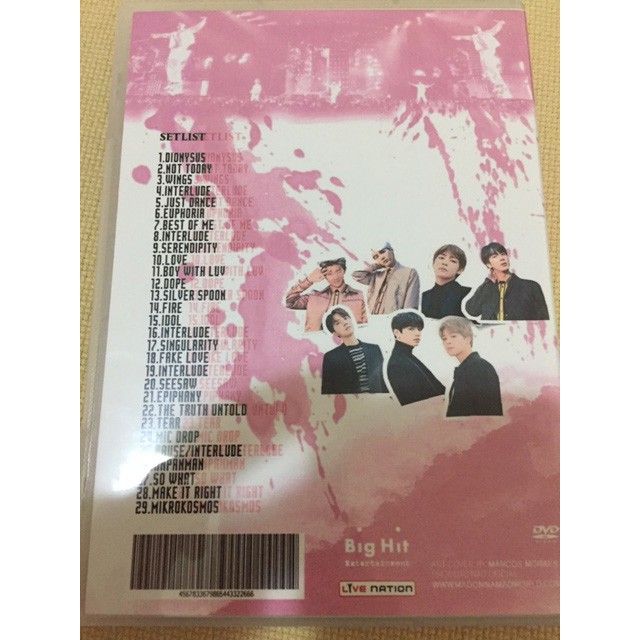 DVD BTS – LOVE YOURSELF – SPEAK YOURSELF WORLD TOUR (MAP OF THE