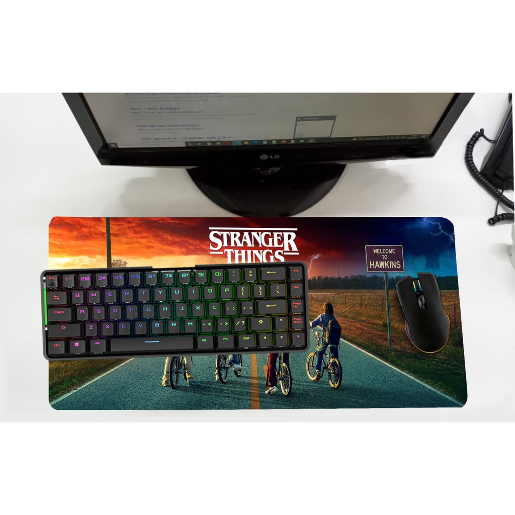Mouse Pad /Desk Pad Grande 30x70cm - Linha Filmes Stranger Things ...