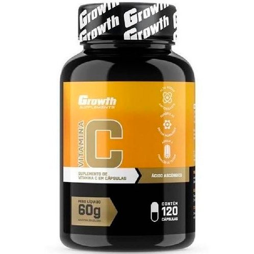 Vitamina C - 120 Cápsulas - Growth Supplements (Original)