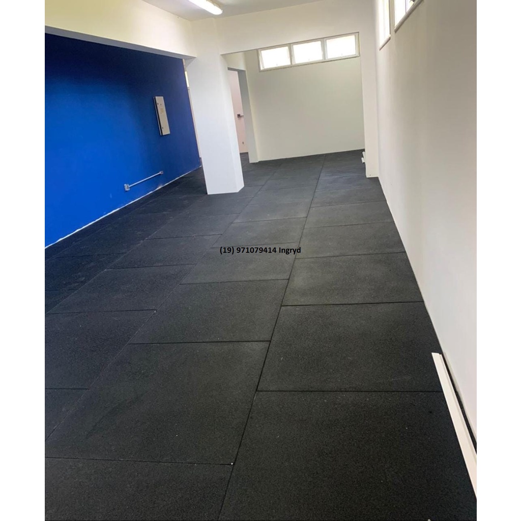 Piso de borracha modelo 1x1 antiderrapante anti impacto Academias / Crossfit