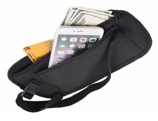 Pochete Ajustável e Porta Dólar Dinheiro Escondido - Bolsa Anti Furto Money Belt para Turista Viagem