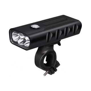 Farol Bicicleta Triplo LED T6 Recarregavel USB Com Power Bank A Prova D
