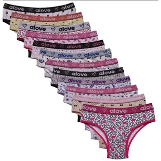 Kit Com 10 Calcinhas Adulto Algodão Cós Largo Elastico Personalizado
