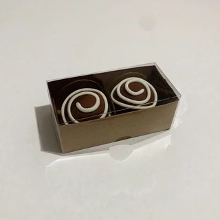 Caixa para 2 Docinhos ou Bombons Liso Kraft - 10 Unidades
