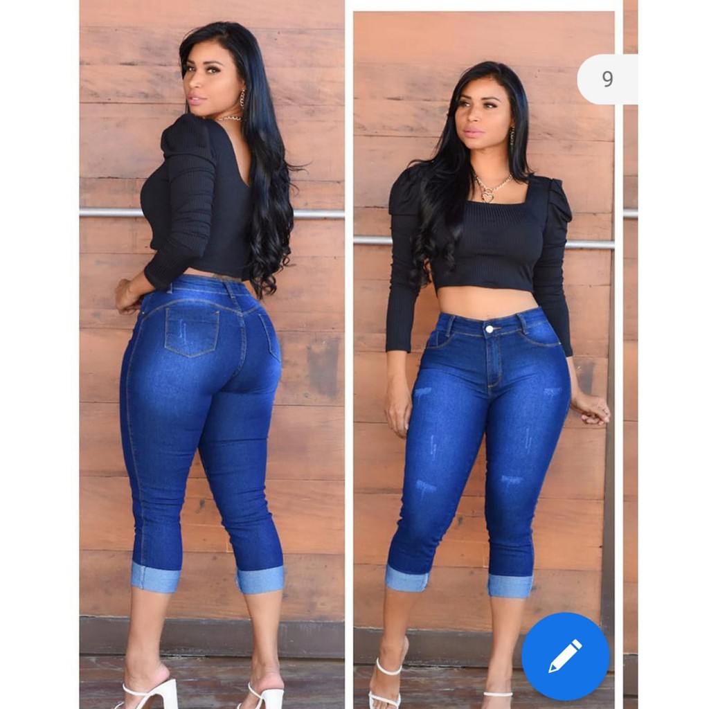 Calça dobrada hot sale na canela feminina