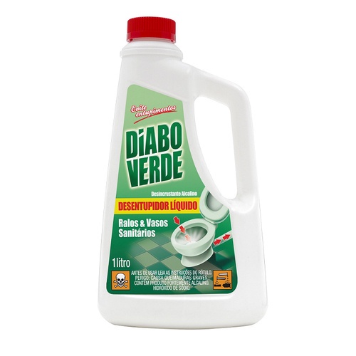 Desentupidor L\u00edquido Diabo Verde 1 Litro Nobel do Brasil | Shopee Brasil