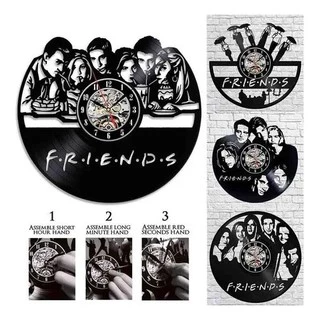Série Friends - Relógio Disco De Vinil Decoração