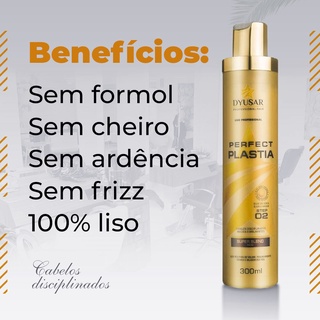 Escova Progressiva Sem Formol Profissional Perfect Plastia DYUSAR 300 ml