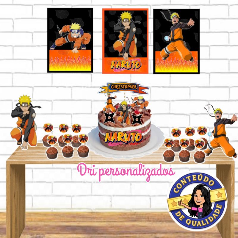 Kit completo para festa personalizada do Naruto totalmente gratuito