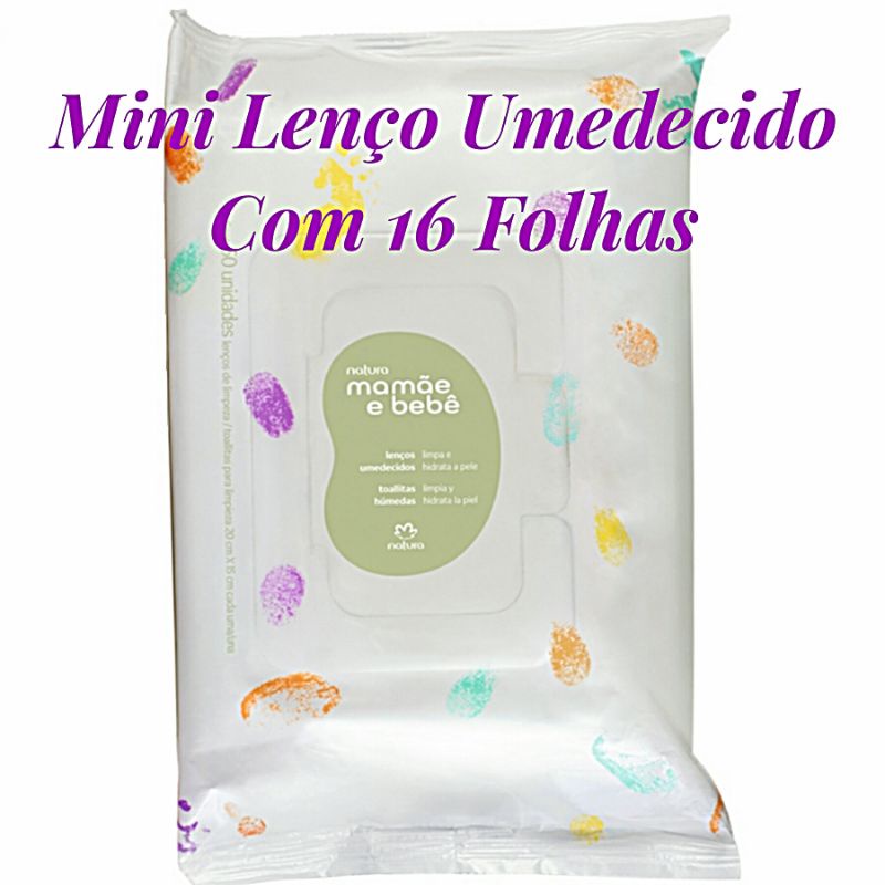 Natura Mini Lenço Umedecido Mamãe e Bebê Com 16 Folhas | Shopee Brasil