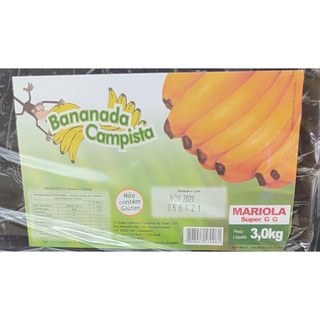 bananada campista 1.2, 2.5 ou 3 quilos mariola doce banana delicia tradição lisa campos dos goytacazes