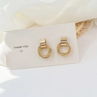 Brincos Geométricos Metálicos Sem Furo Com Clip Redondo Piercing Minimalistas Jóias CE856