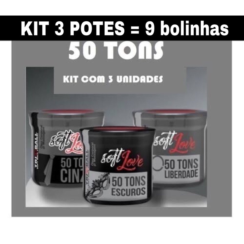 Kit Bolinhas Explosivas Eróticas Sex Shop Linha 50 Tons De Cinza Soft Love 3 Caixas Esquenta 8569