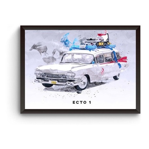 Quadro A4 Carros Iconicos Ecto 1 Poster Moldurado | Shopee Brasil