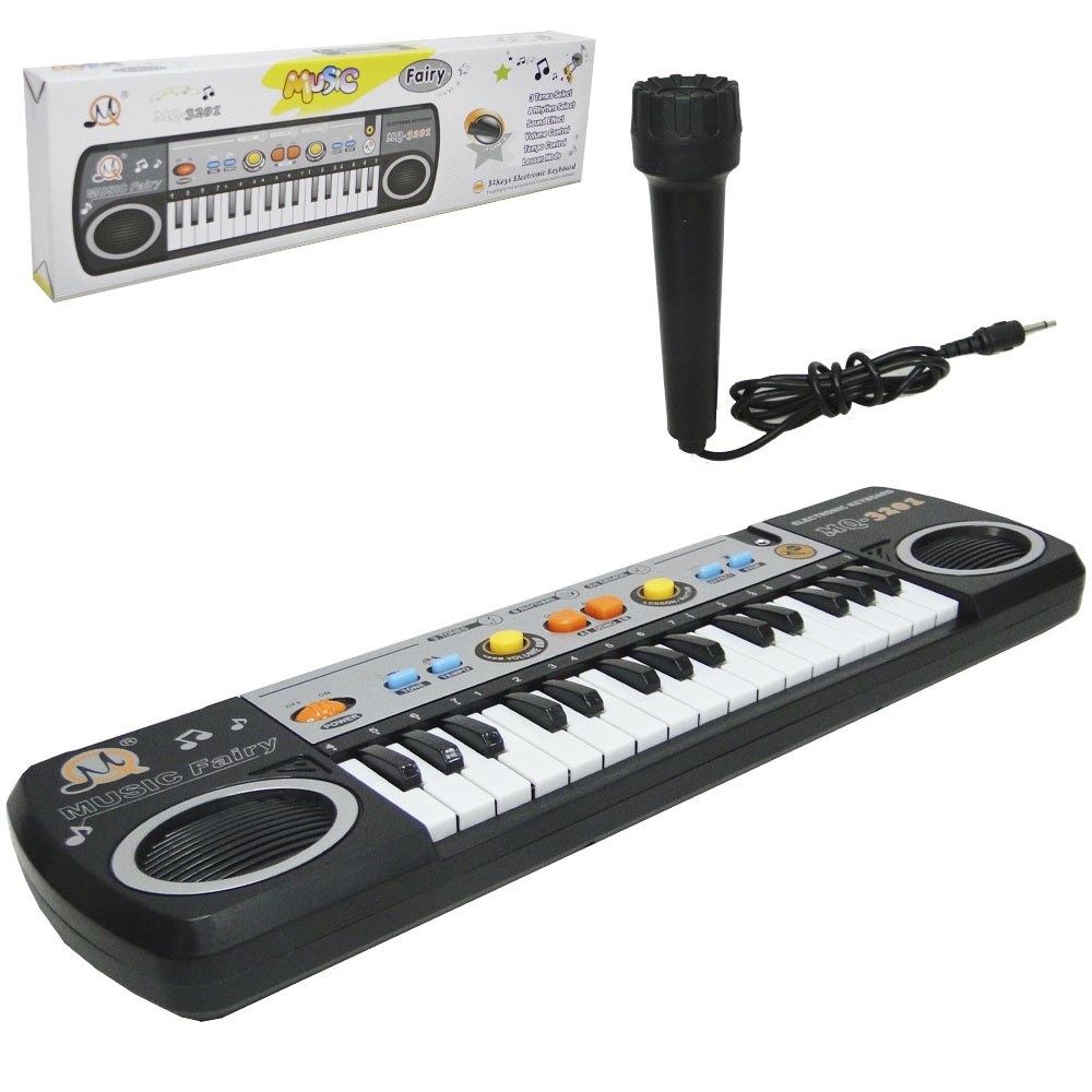 Teclado Infantil Com Microfone 37 Teclas - C 06 Musicas - Alfabay